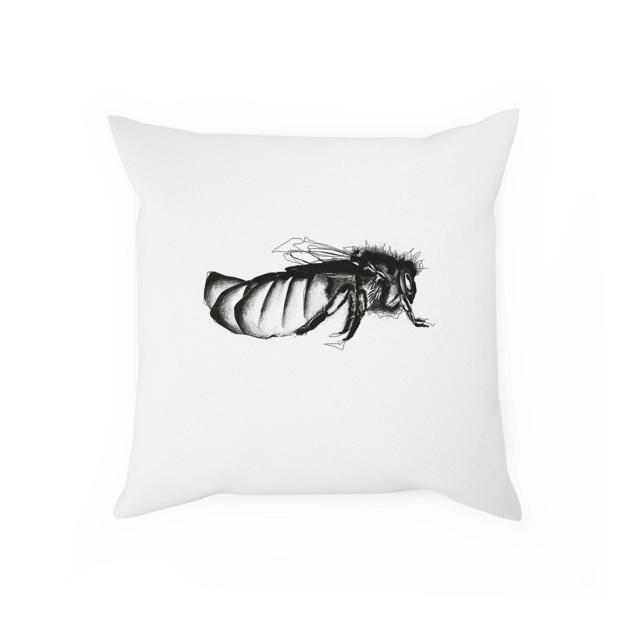 Design Kissen BEEs: BEE black on white