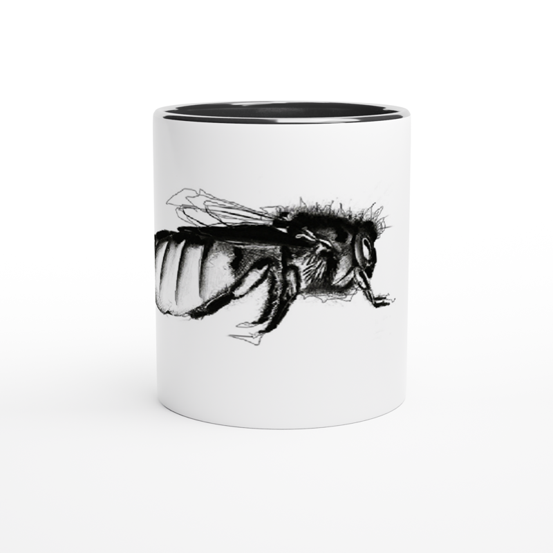 Design Cup BEE black on white